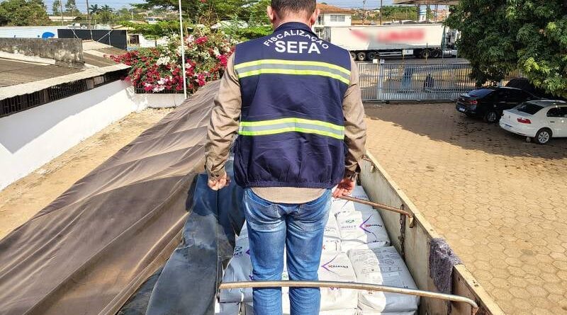 fiscalização Sefa Pará - adubo apreendido