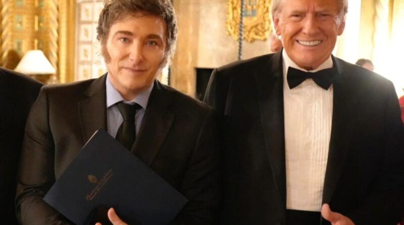 Trump e Milei se encontram pela primeira vez após as eleições dos EUA