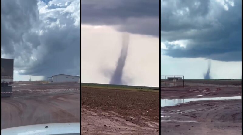 tornado em fazenda é registrado no oeste da Bahia; fenômeno assustou o motorista
