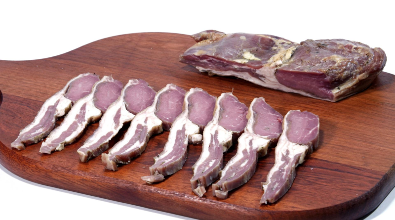 oveicon, bacon de carne ovina