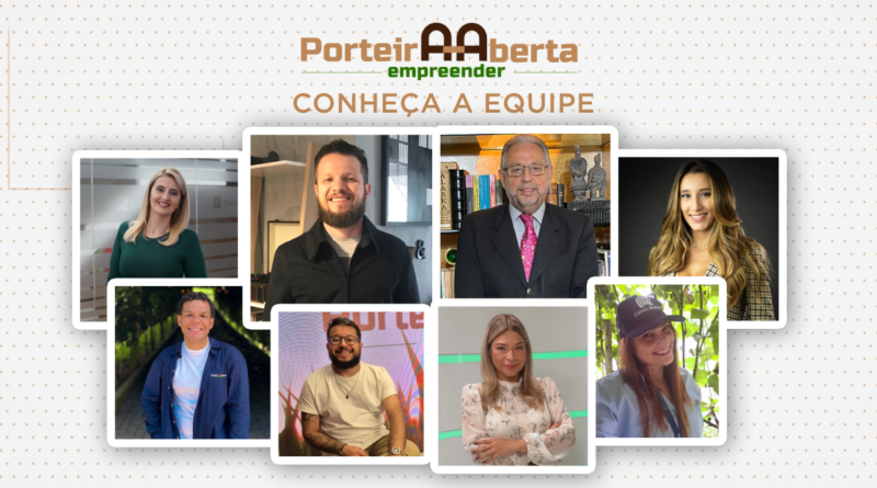 Fotos com toda a equipe do programa intercalada