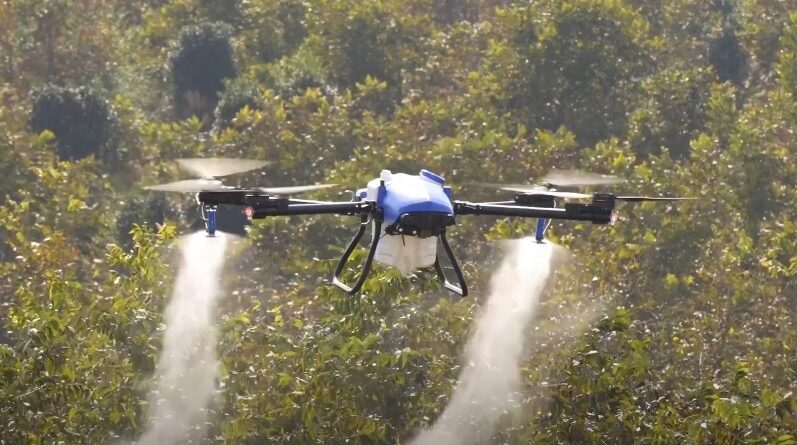 drone pulverização defensivos
