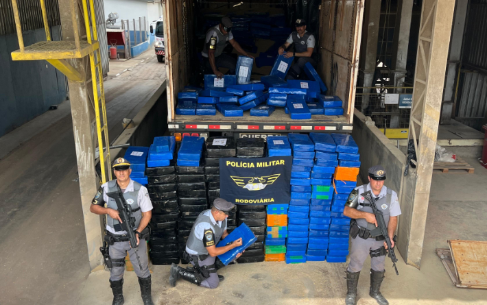 maconha apreendida em carga de arroz em São Paulo