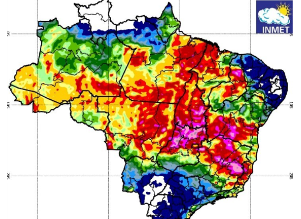 Chuva de até 150 mm e temperaturas acima de 36°C, prevê Inmet para esta semana; saiba onde