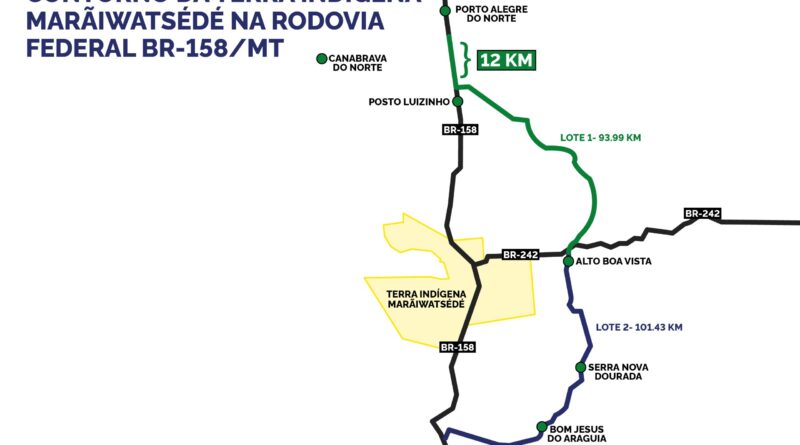MAPA RODOVIA BR-158 MATO GROSSO