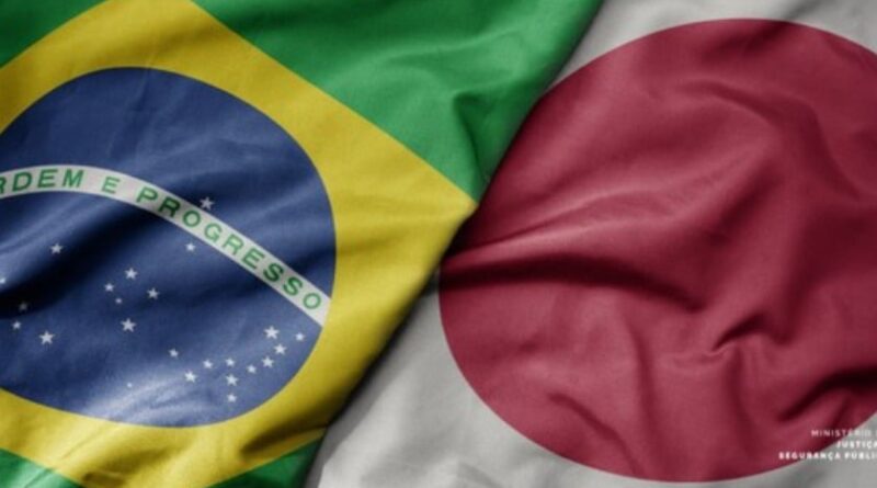 Bandeiras do Brasil e Japão
