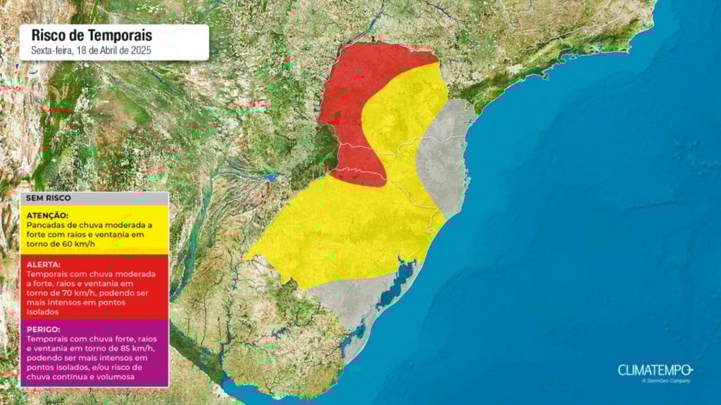 mapa de risco de chuva