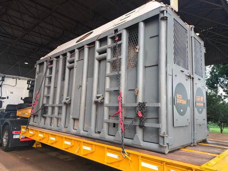 transporte da elefanta Pupy