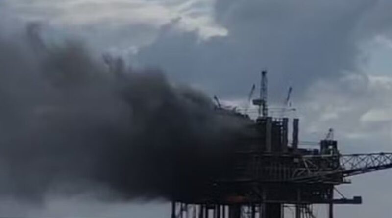 Incêndio em plataforma da Petrobrás