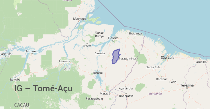Mapa de Tomé-Açu