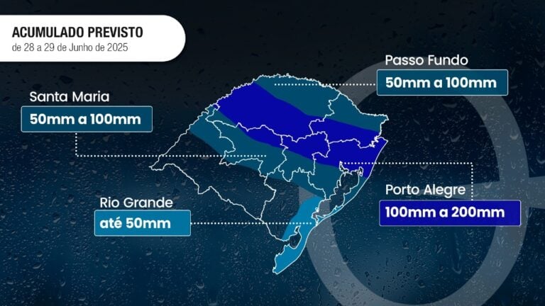 mapa de chuva RS