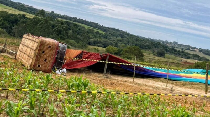 Mulher morre em queda de balão em área rural de São Paulo