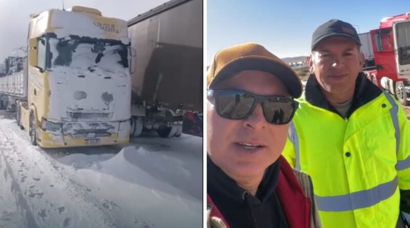 Caminhoneiros gaúchos ficam seis dias isolados em nevasca no Atacama