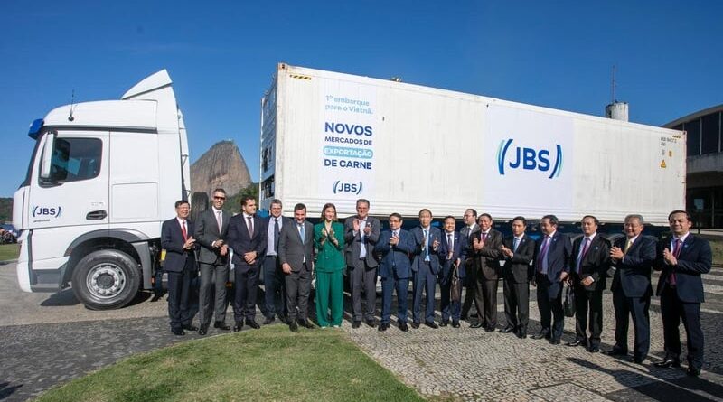 cerimônia de comemoração de embarque de carne bovina da JBS para o Vietnã