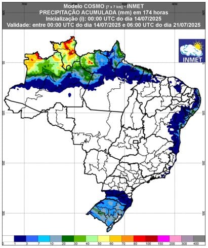 mapa de chuva - 14 a 21 de julho 25