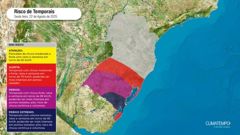 tempestades e chance de tornado RS