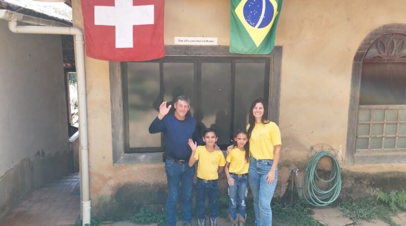 o fundo de uma casa,