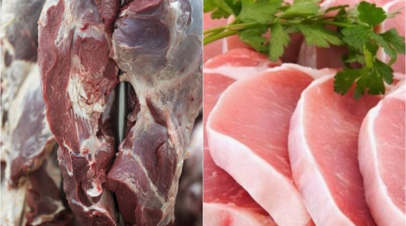 carne bovina e suína - exportação