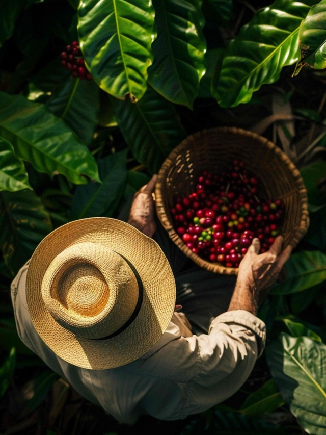 cultivo grãos de café