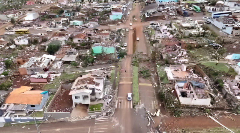 Tornados e chuvas provocam mais de R$ 335 milhões em prejuízos no Sul