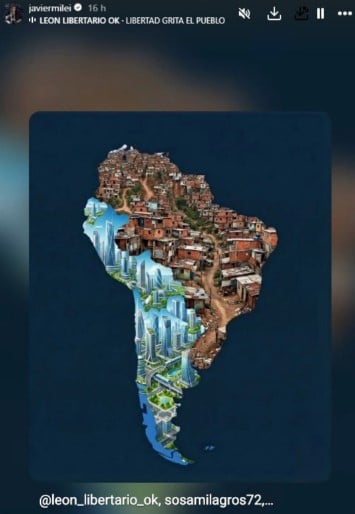 javier milei postagem