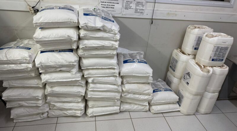 Defensivos agrícolas apreendidos pela Polícia Militar da Bahia