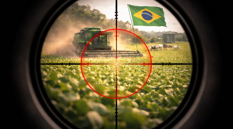 Foto mostra o agro brasileiro na mira