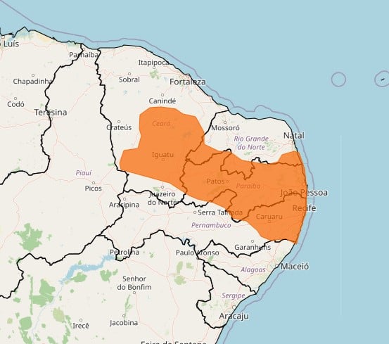 alerta chuvas intensas - Inmet