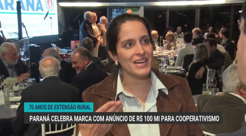 Paraná celebra 70 anos de extensão rural e anuncia R$ 100 mi para cooperativismo