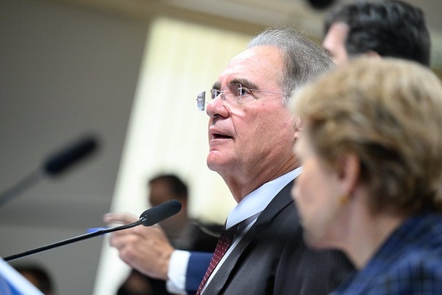 Renan Calheiros e Tereza Christina na Comissão de Assuntos Econômicos do Senado
