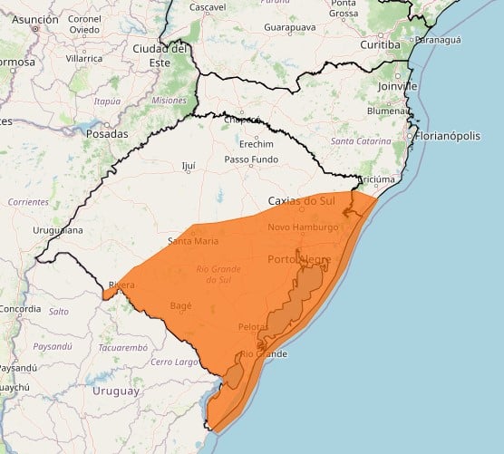 áreas do sul vendaval