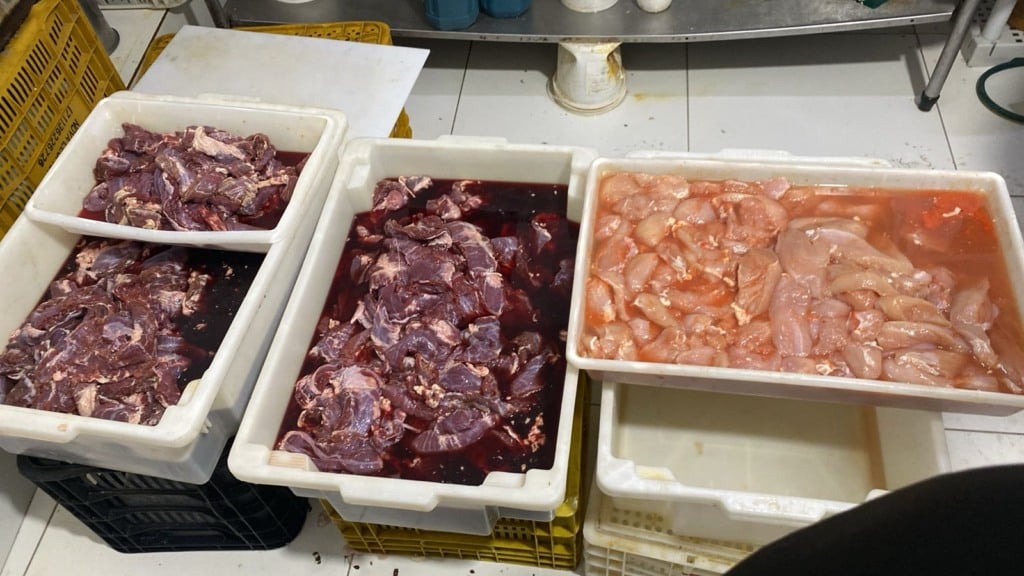 carne imprópria para consumo apreendida pela Polícia Civil e Adab