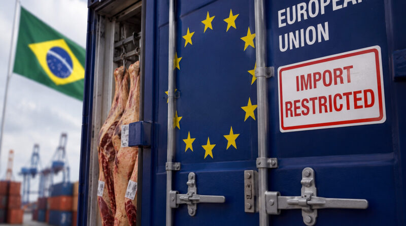 Veto da UE às carnes brasileiras pauta Fiap 2026. Exclusão do Brasil gera impacto e debate sobre regras sanitárias e comércio no Mercosul