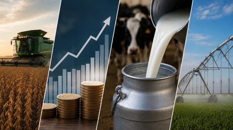 Agro, PIB, leite, irrigação