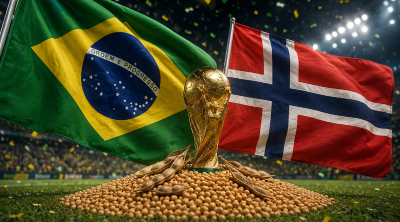 Brasil x Noruega: adversários na bola, aliados na lavoura de soja. Por quê?