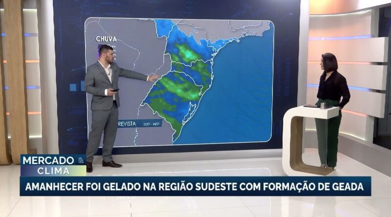 Frio intenso e chuvas fortes marcam o início da semana no Sudeste