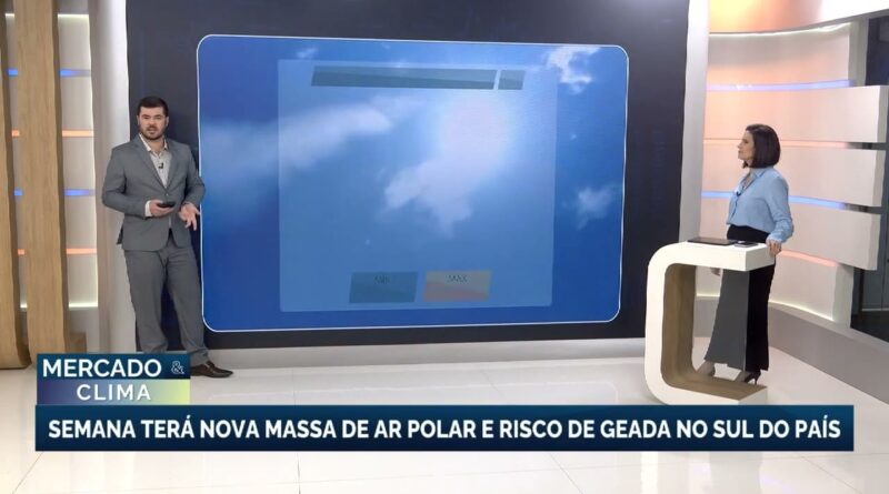 Massa de ar polar traz risco de geada no Sul e calor extremo no Centro-Norte