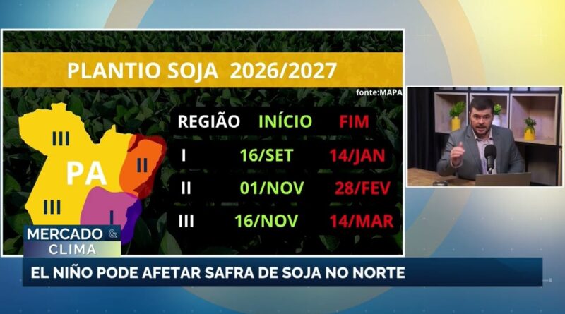 Previsão do clima indica chuvas e calor acima da média para soja