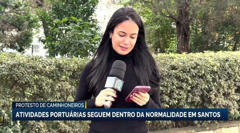 Protesto de caminhoneiros causa impacto na operação do Porto de Santos