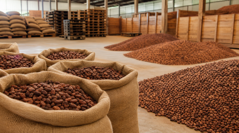 Recebimento de cacau no Brasil cresce 63,4% no primeiro semestre de 2026