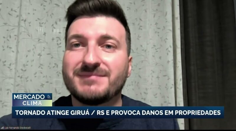 Tornado causa destruição em Giruá e preocupa produtores rurais