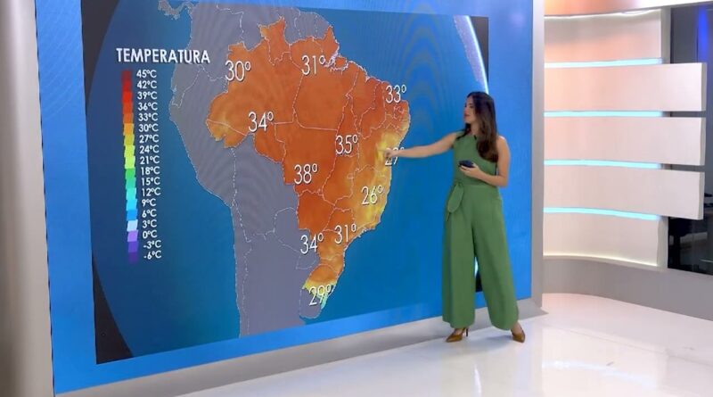 Calor intenso e chuvas fortes marcam a previsão do tempo no Brasil