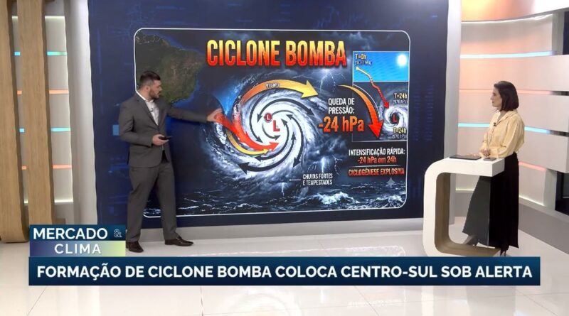 Ciclone bomba traz alerta de tempo severo e risco de geada no Sul
