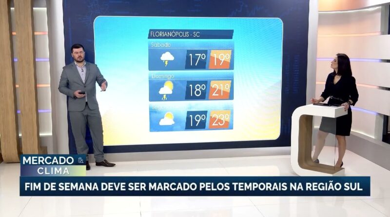 Finais de semana com temporais no sul e calor intenso no restante do Brasil