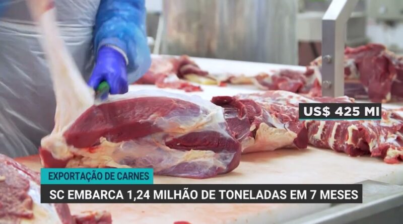 Santa Catarina registra recorde de 1,24 milhão de toneladas em exportações de carnes