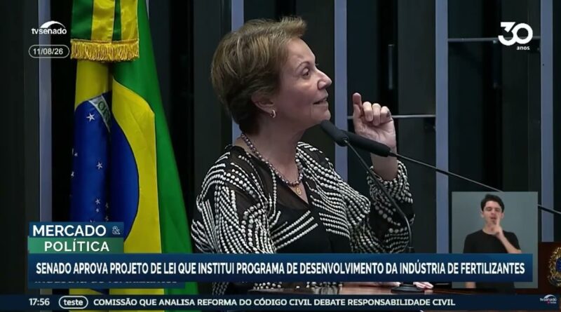 Senado aprova programa para reduzir dependência de fertilizantes importados