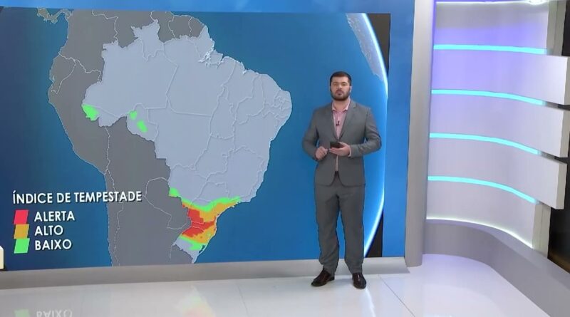 Temporais e ventos fortes afetam o Sul do Brasil; calor persiste em outras regiões